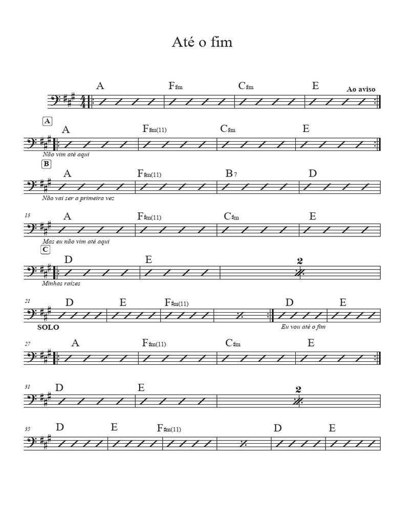 Até o Fim - Score | PDF