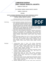 Perda No 3 Tahun 2001 - Bentuk Susunan Organisasi Dan Tata Kerja Perangkat Daerah Dan Sekretariat DPRD Provinsi DKI Jakarta