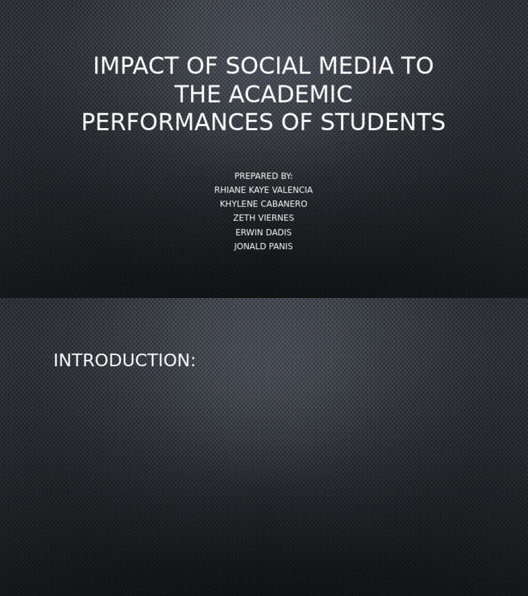 Impact of Social Media To The Academic Performances | PDF