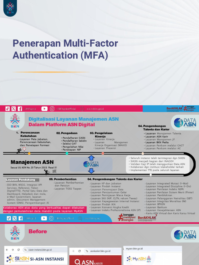 Penerapan MFA di Platform ASN Digital | PDF