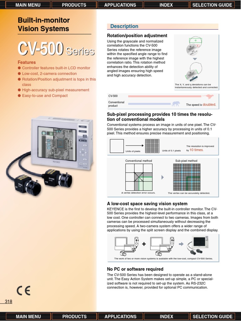 CV-500 Series Vision System Overview | PDF | Computer Monitor | Pixel