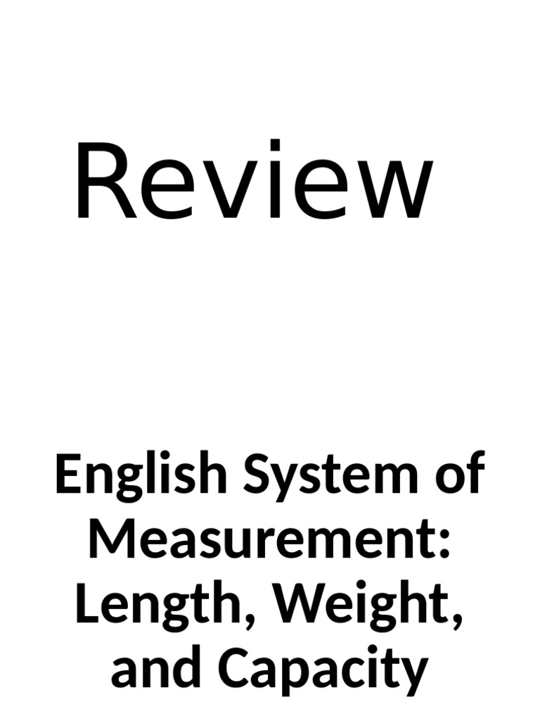 Understanding English Measurement Units | PDF