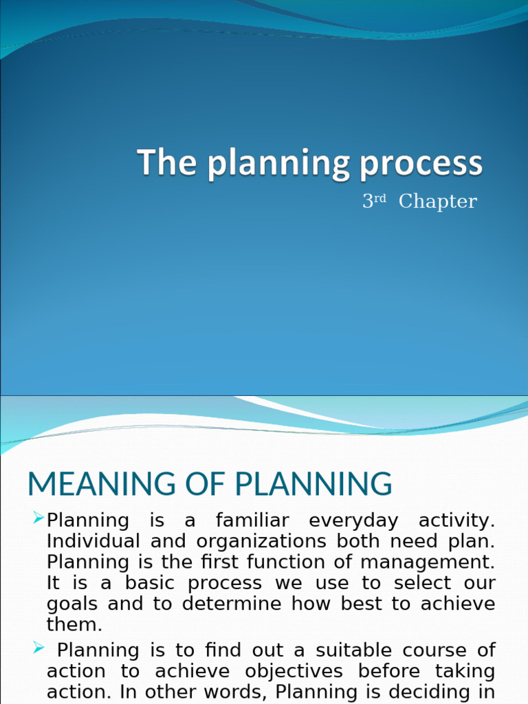Understanding the Importance of Planning | PDF | Goal | Thought