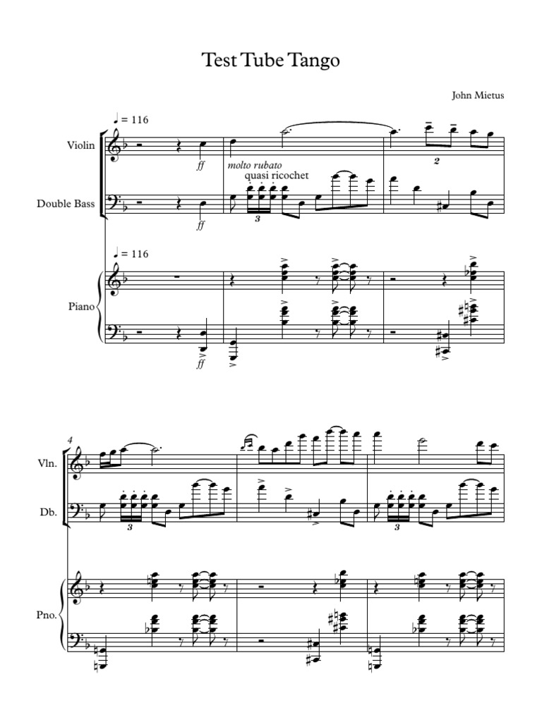 Partition de Test Tube Tango | PDF