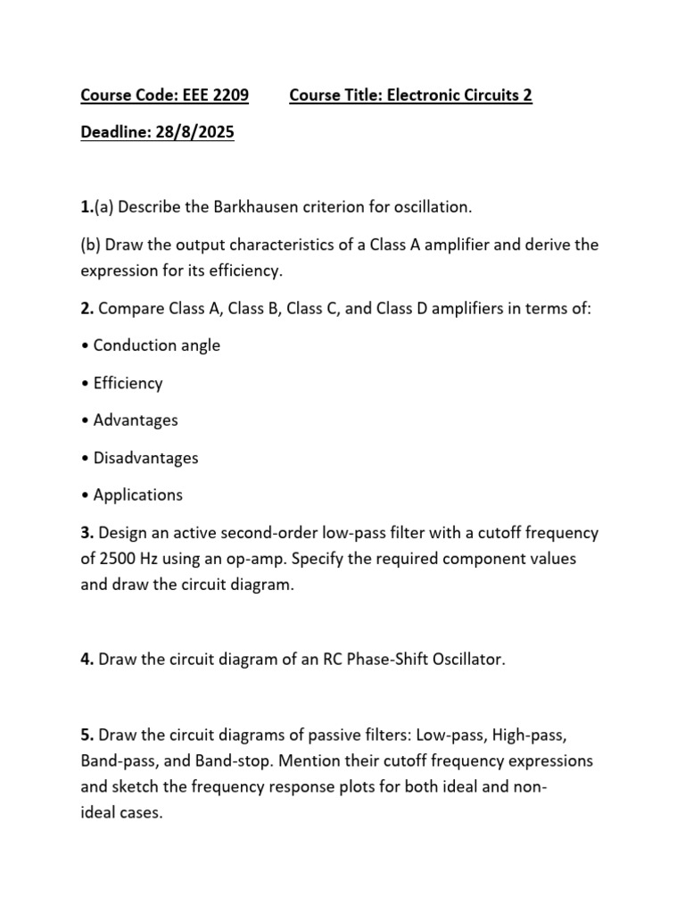 Final Assignment EEE2209 | PDF