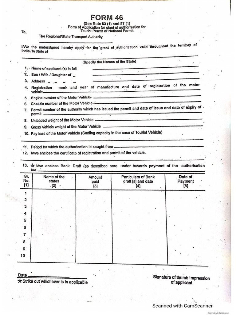 Form 46 | PDF