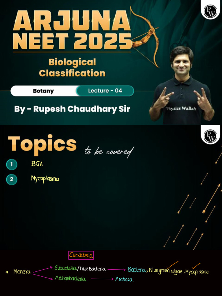 Biological Classification 04: Class Notes - Arjuna NEET 2025 | PDF