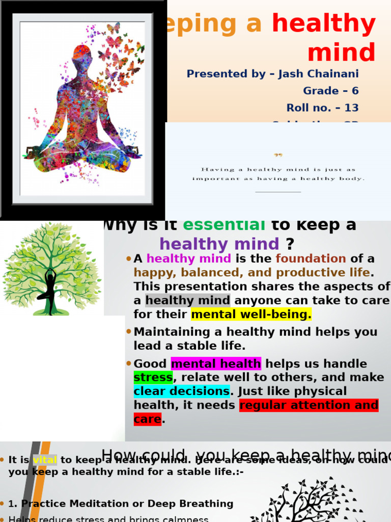 Nurturing a Healthy Mind for Life | PDF | Relaxation (Psychology) | Mind
