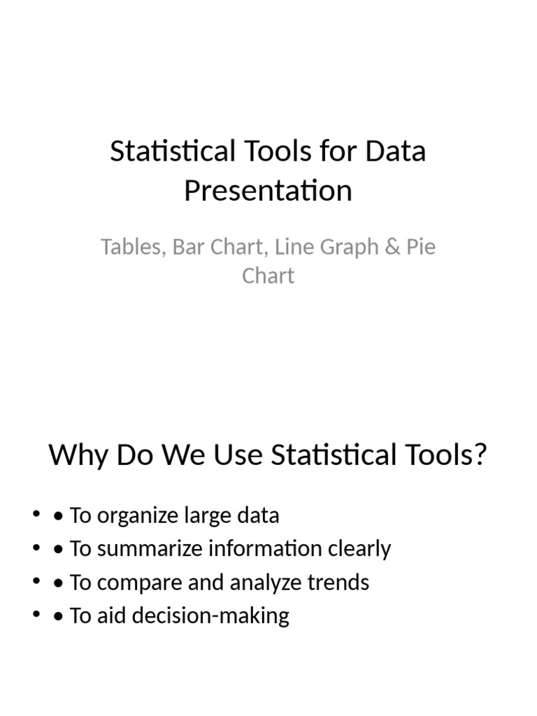 Statistical Tools Presentation | PDF