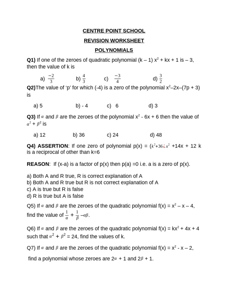 Term 1 - Poly and Linear Eq Assign | PDF | Length | Equations
