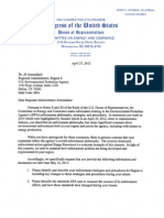 Alfredo Al Armendariz - U.S. Congress Committee on Energy and Commerce - Letter Demanding Appearance of EPA Regional Administrator 6 - Regarding EPA Enforcement  Philosophy, Strategies, and Procedures - Date April 27 2012.