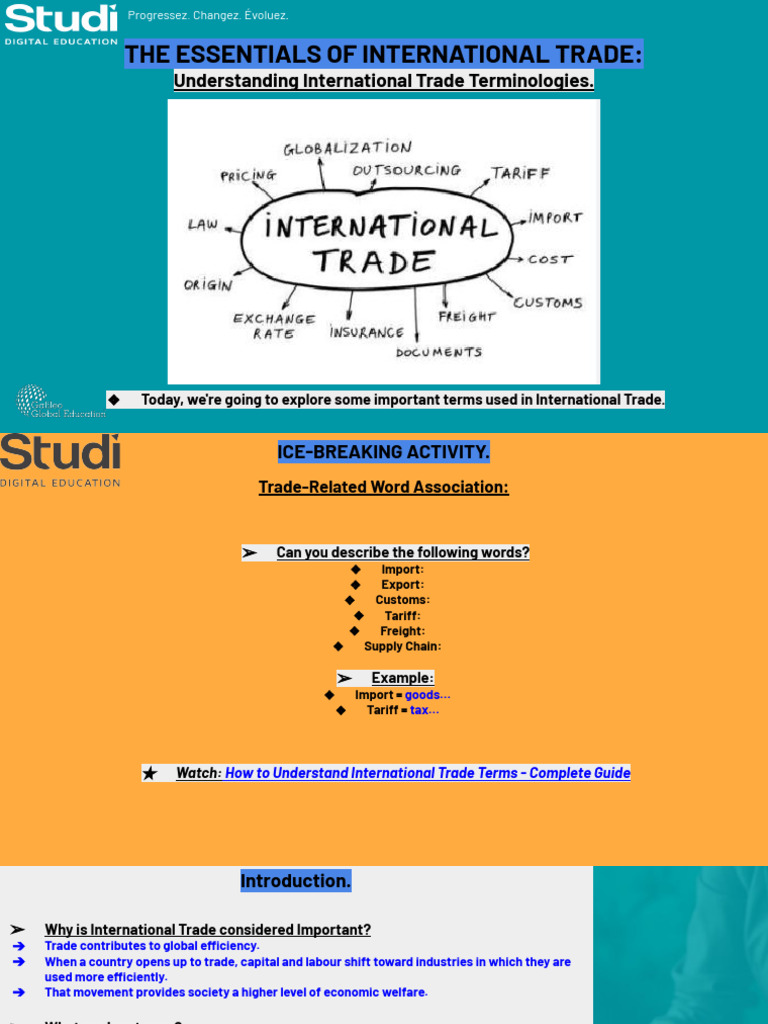 Key Terms in International Trade | PDF | Exports | Imports