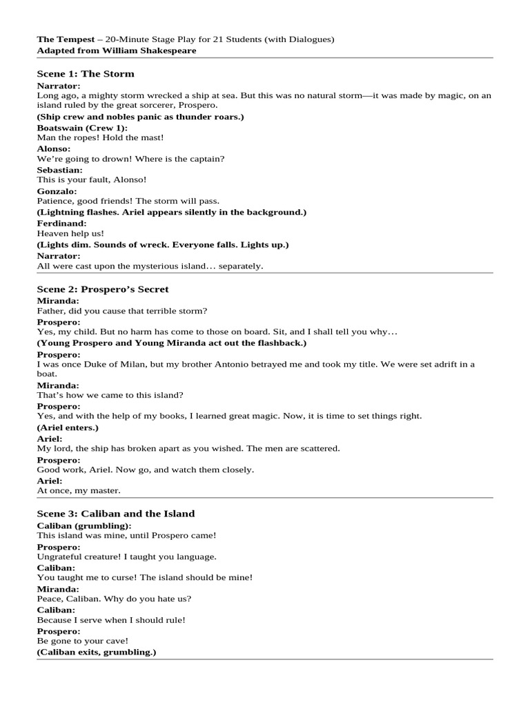 The Tempest | PDF | The Tempest | Fantasy Theatre