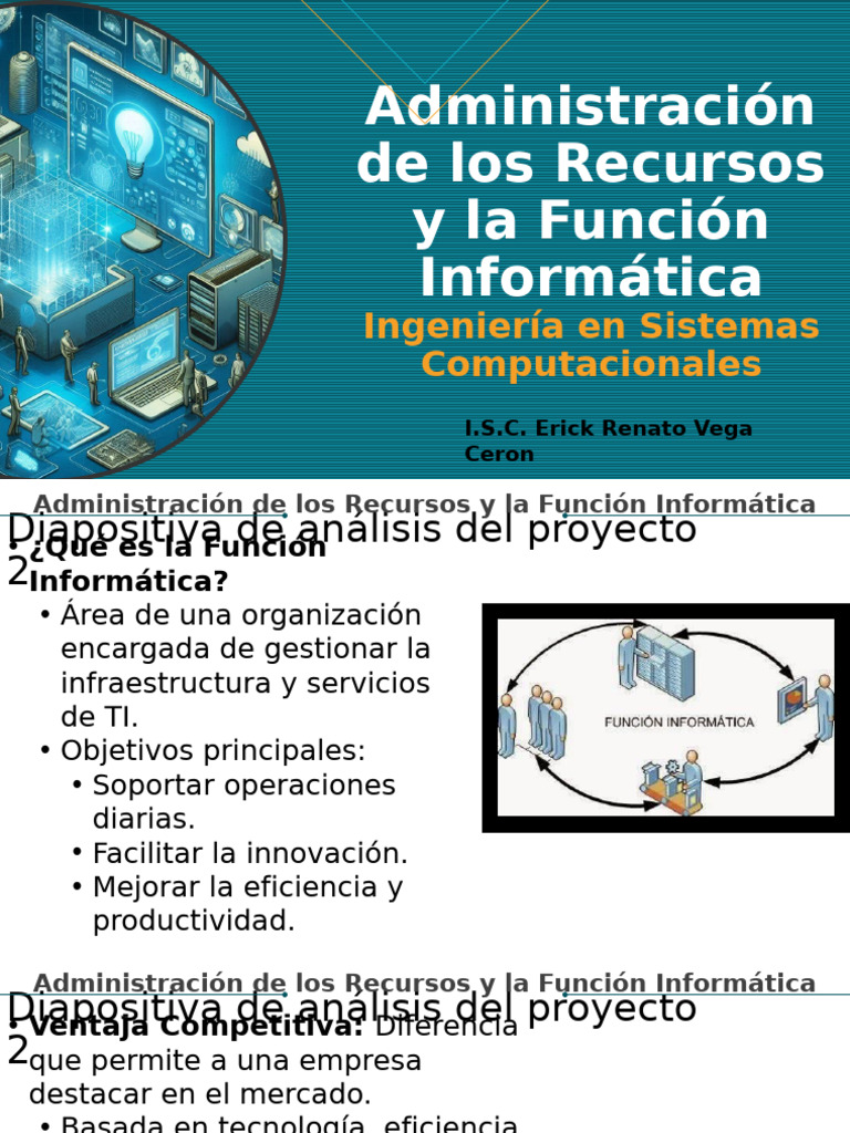 Función Informática y Gestión de Recursos | PDF | Planificación ...