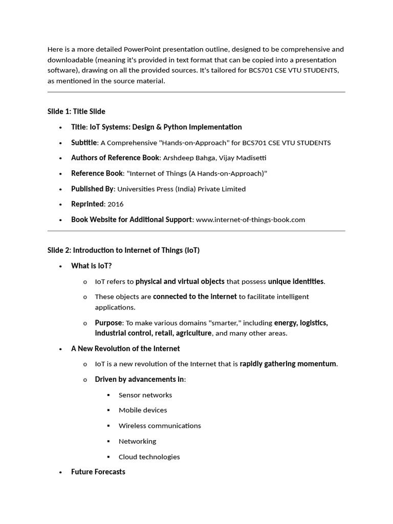 IoT Systems Design for CSE Students | PDF | Internet Of Things | Python ...