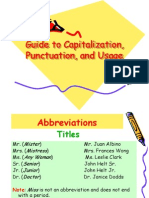 Guide to Capitalization, Punctuation, and Usage Abbreviations