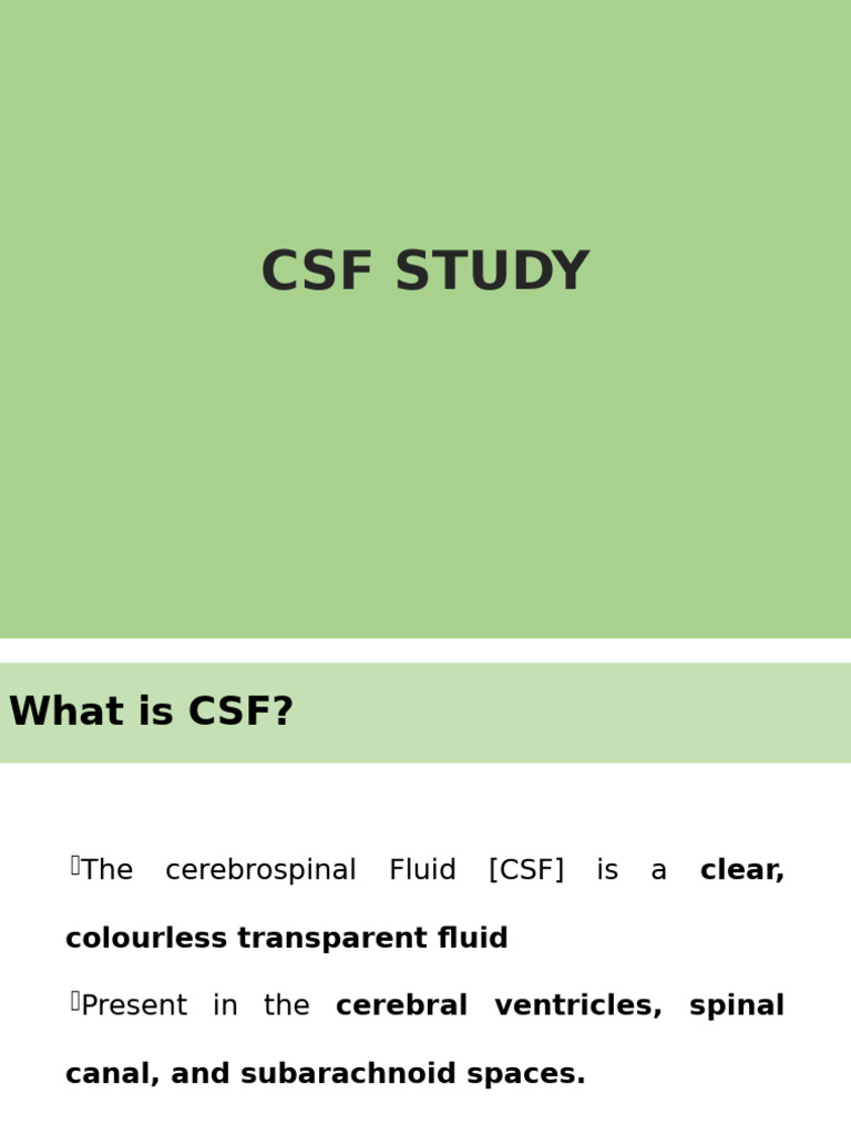 CSF Analysis in Meningitis | PDF | Cerebrospinal Fluid | Meningitis