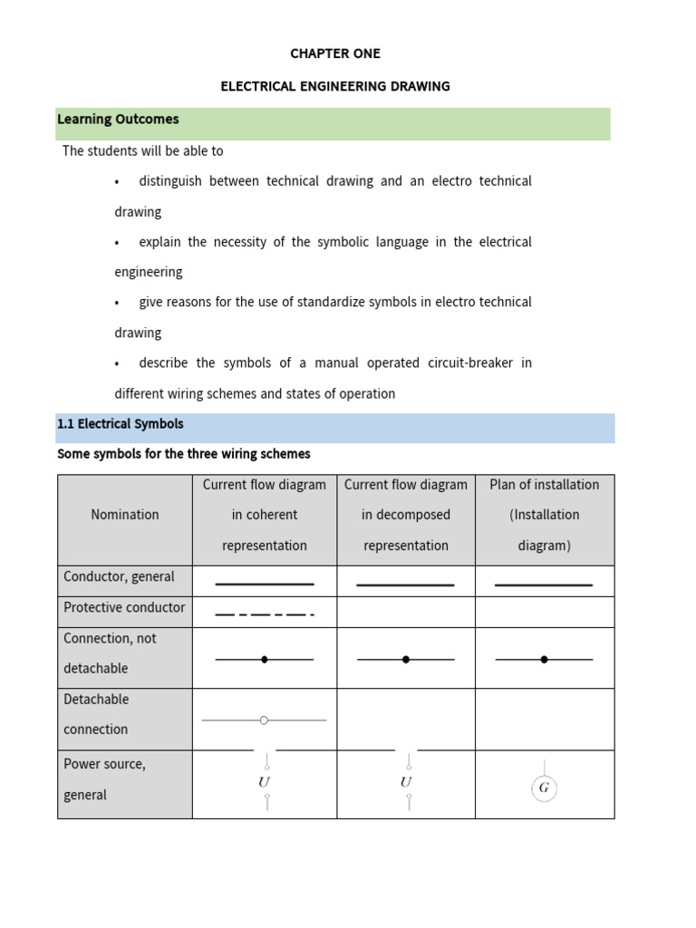 Electrical Engineering Drawing Guide | PDF | Switch | Electrical Connector