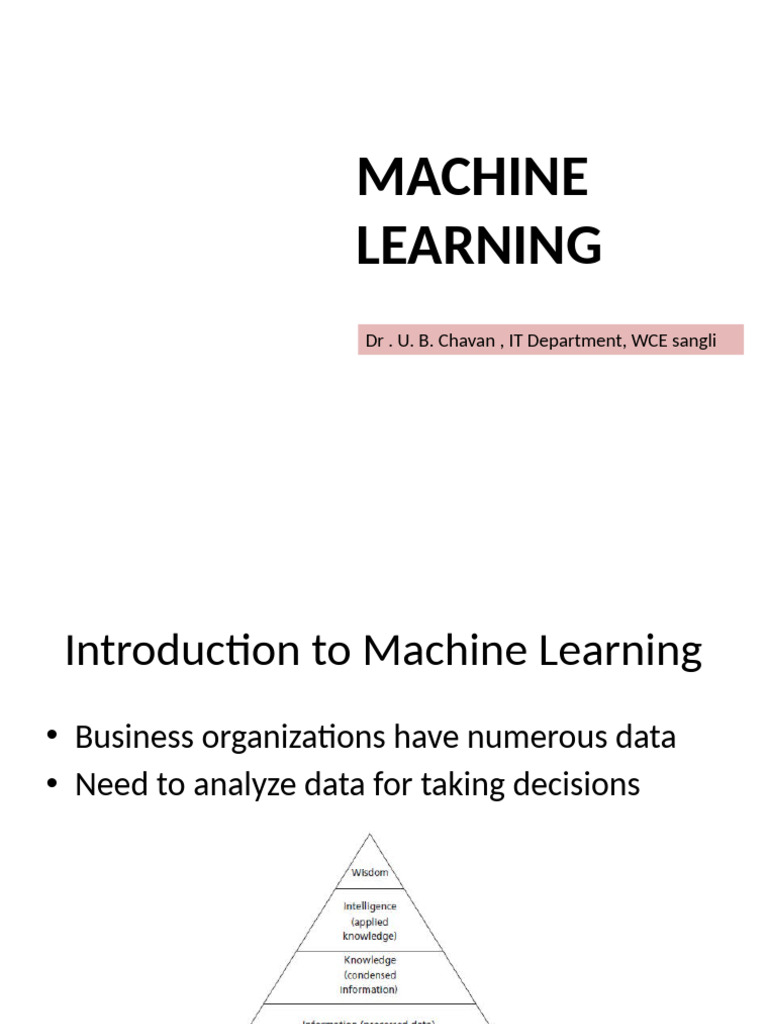 Chapter 01 Machine Learning | PDF