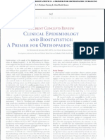 Clinical Epidemiology and Bio Statistics A Primer For Orthopaedic Surgeons - Kocher, Zurakowski - 2004