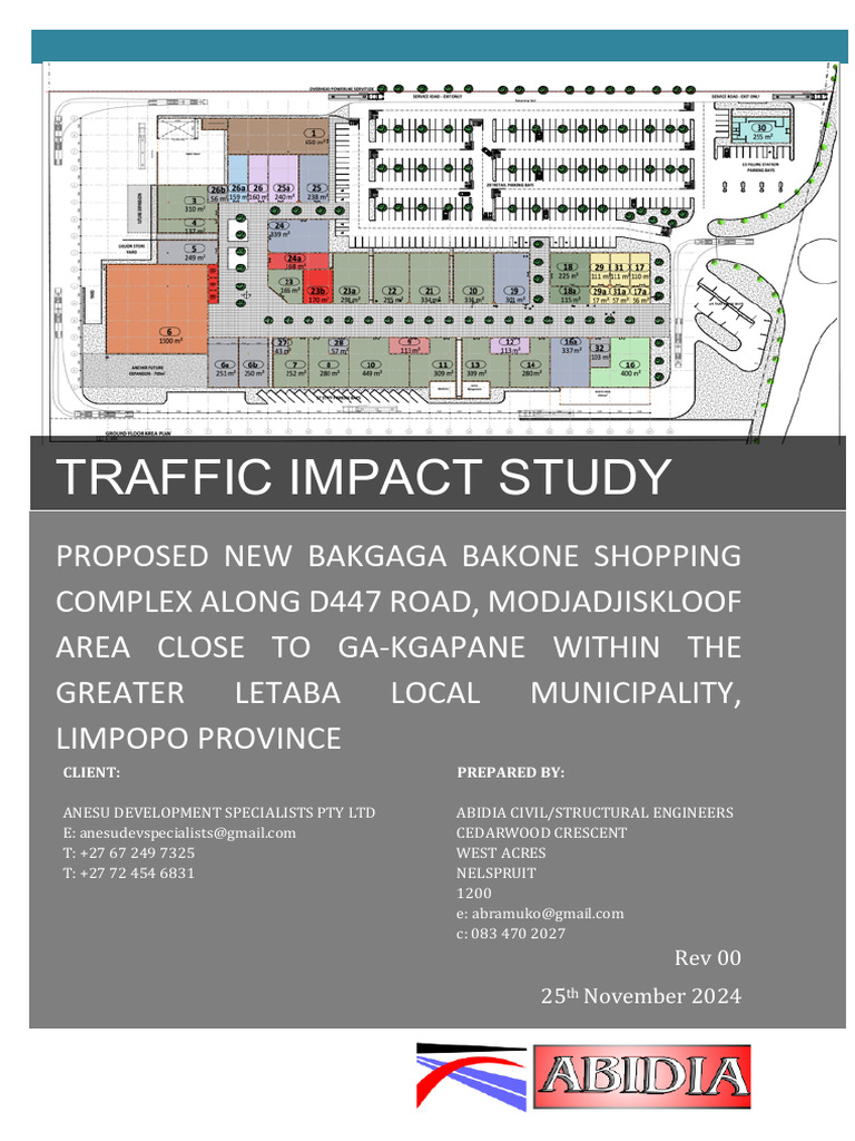 Traffic Impact Study for Bakgaga Complex | PDF | Transport | Road Transport