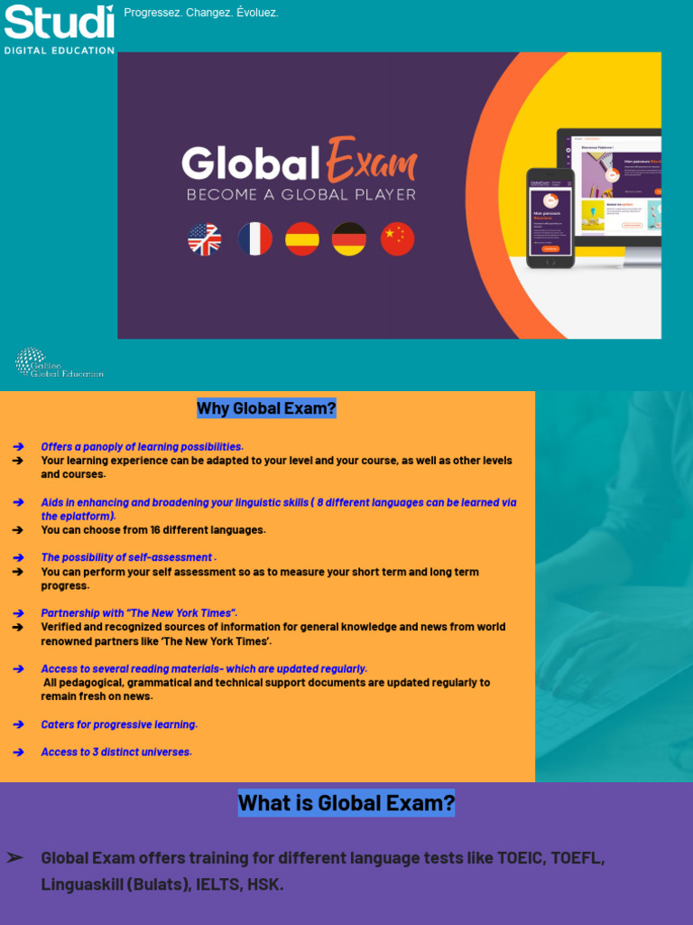 Global Exam: Language Learning & Tests | PDF