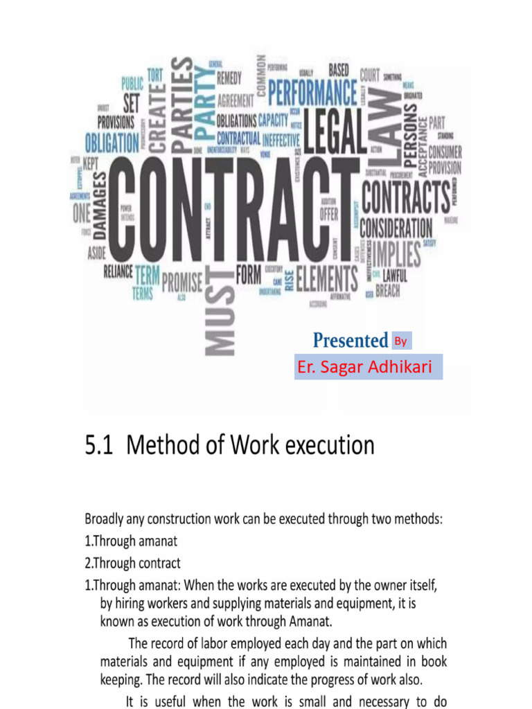 Chapter 4 Contract Management | PDF