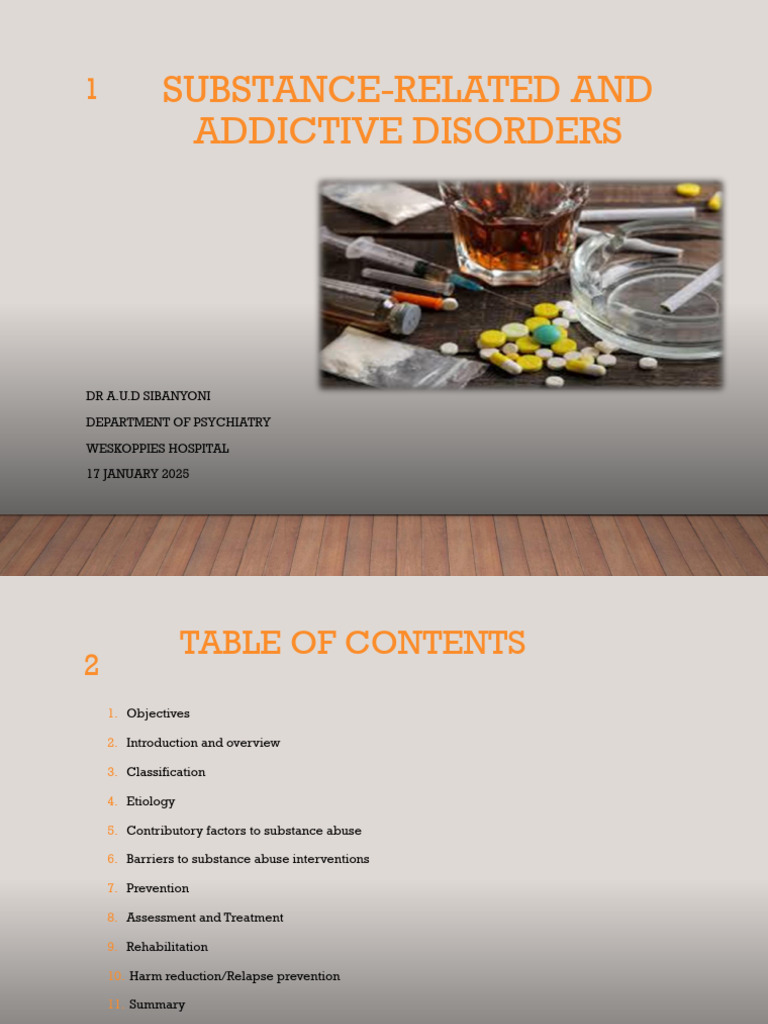Substance-Related Disorders Overview | PDF | Substance Abuse ...