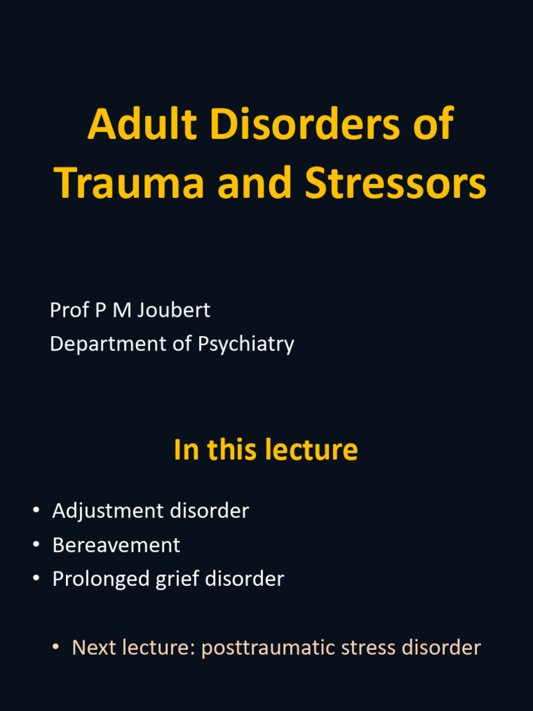 Understanding Trauma and Stress Disorders | PDF | Grief | Mental Disorder