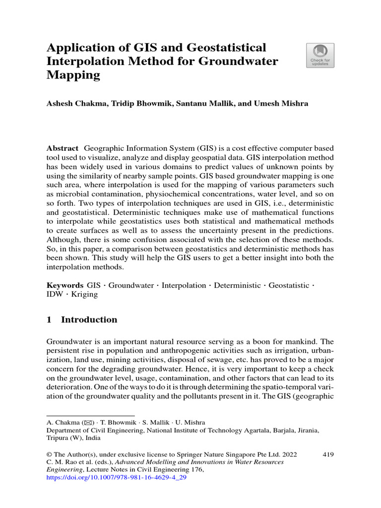 GIS and Geostatistics for Groundwater Mapping | PDF | Geographic ...