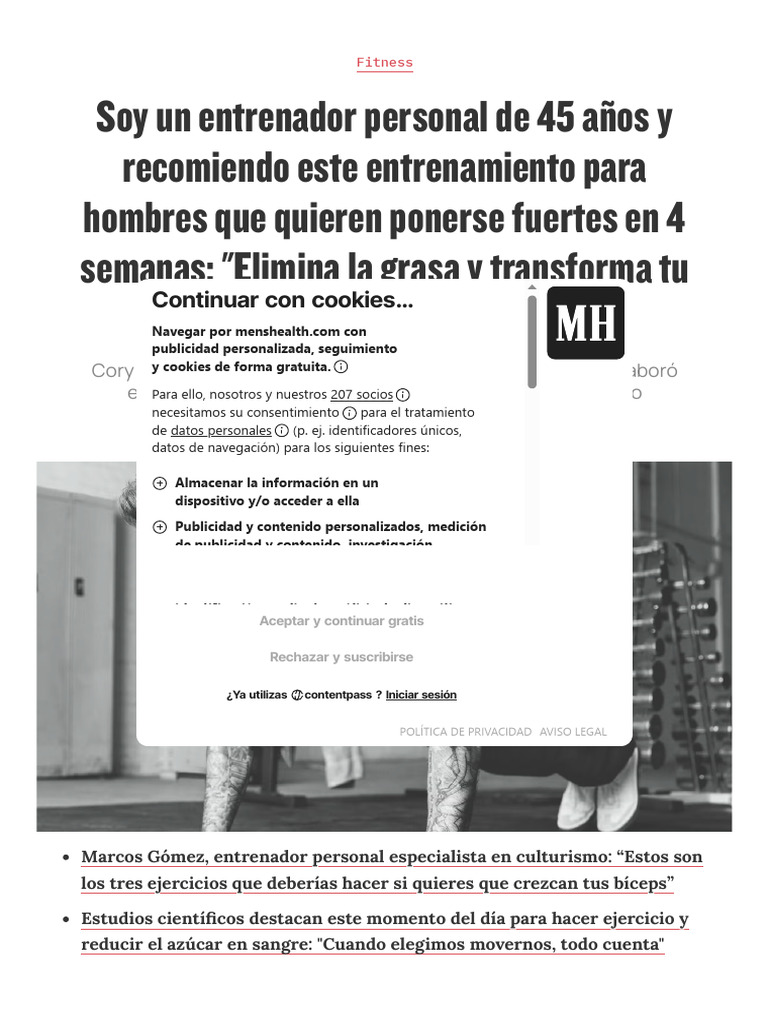 Entrenamiento de fuerza para padres en 4 semanas | PDF | Cookie HTTP ...