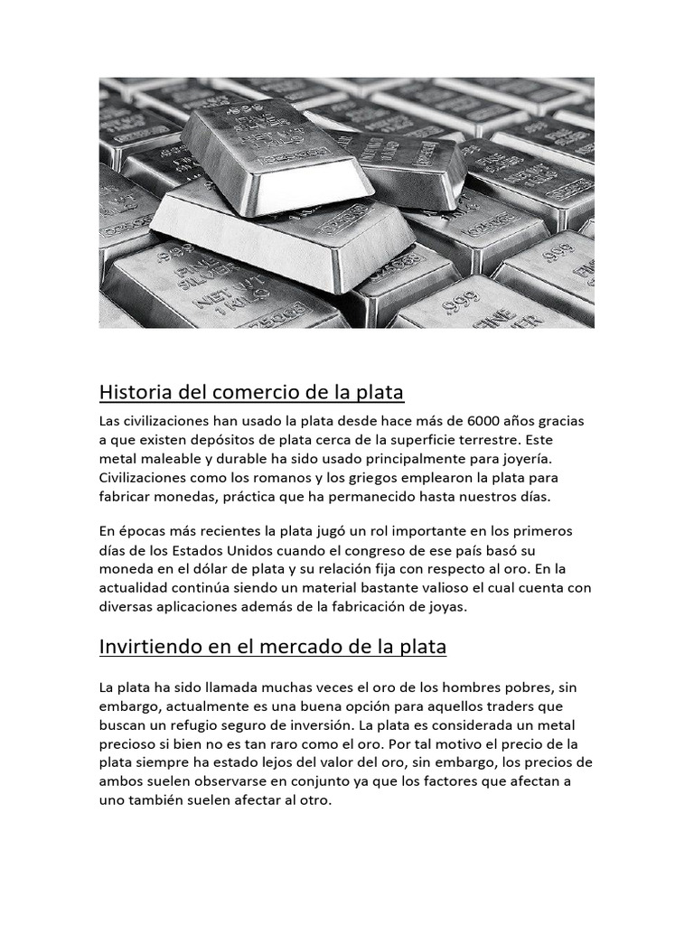 Historia y trading de la plata | PDF | Plata | Minería