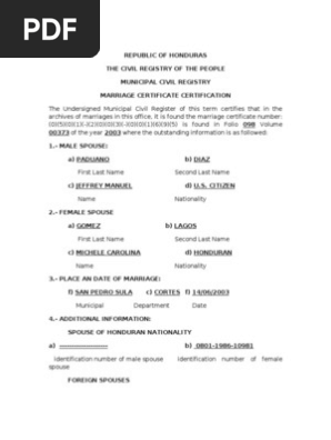 Marriage Certificate