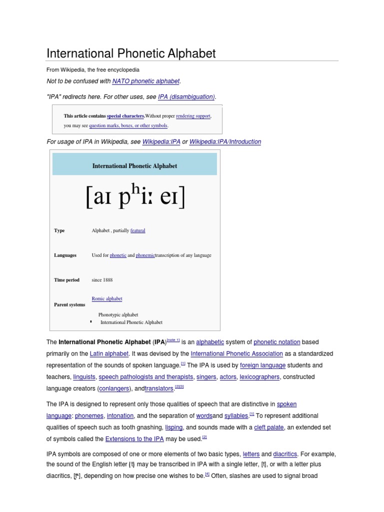 International Phonetic Alphabet Vowels and Consonants