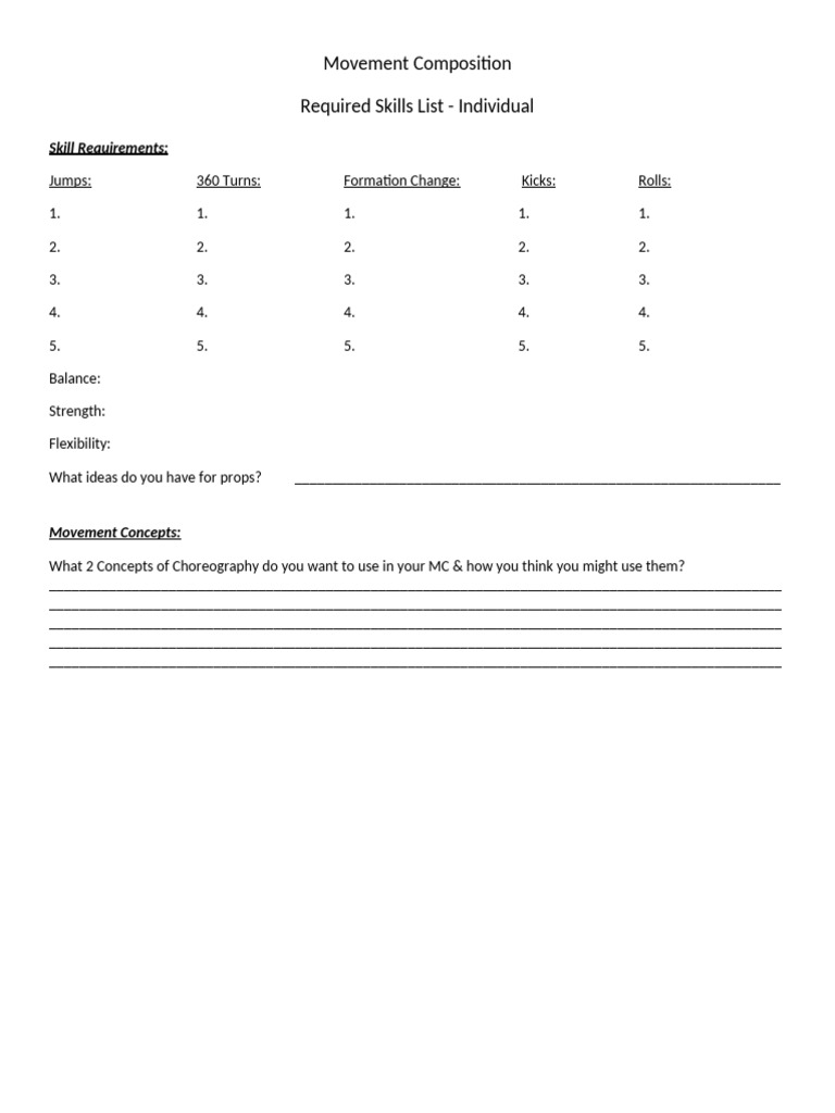 Montserrat Mar - MC-Required Skills List | PDF