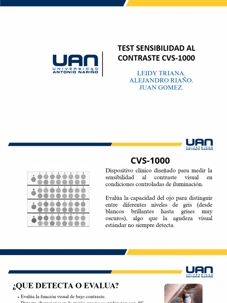 Sensibilidad al Contraste con CVS-1000 | PDF
