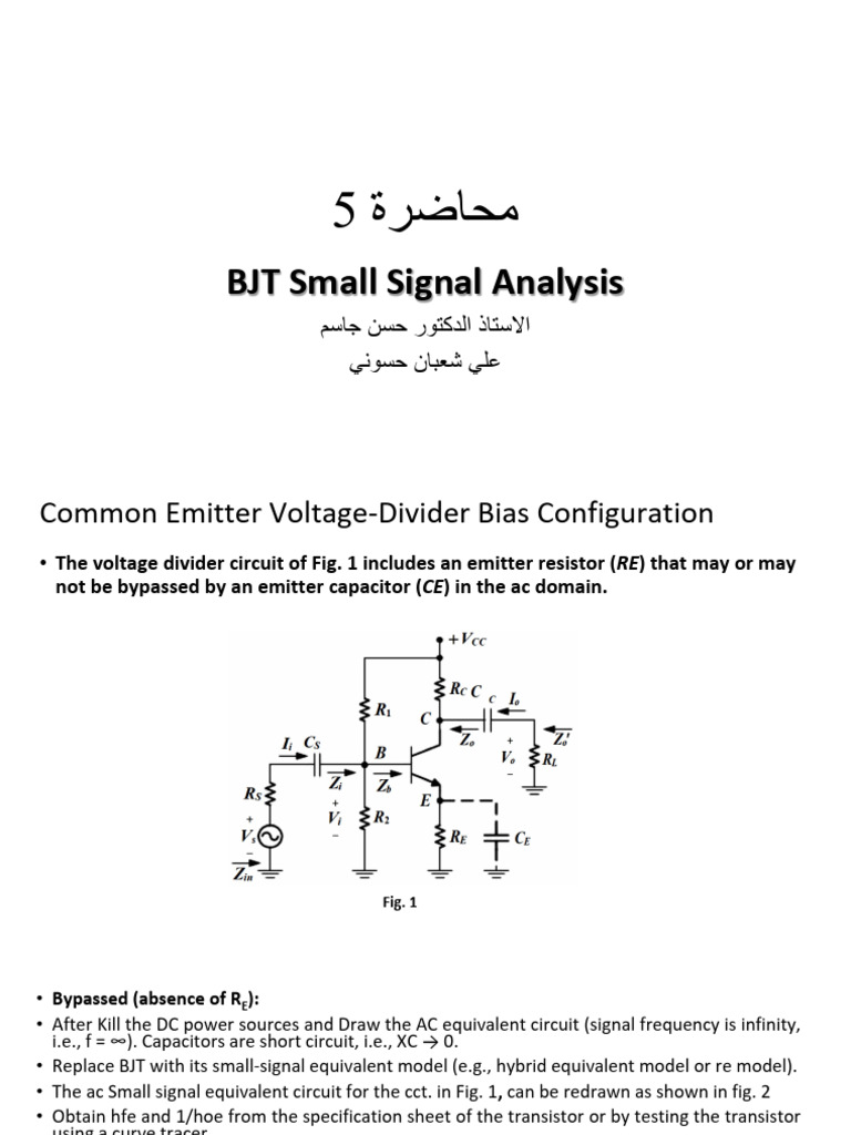 BJT Small Signal Analysis Techniques | PDF | Electrical Engineering ...