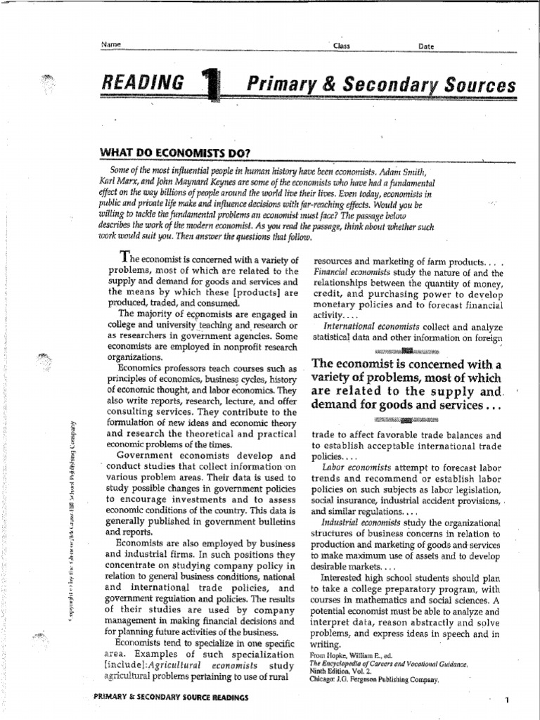 Economics Ch 1 Primary Reading Pdf