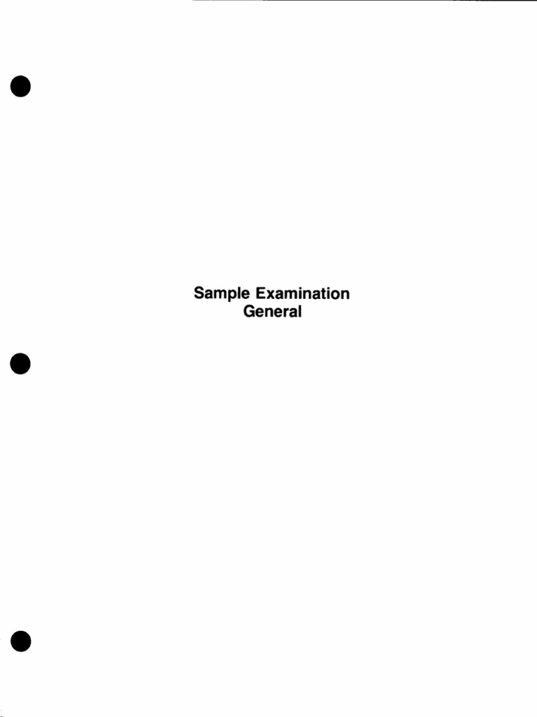 Sample Examination General | PDF