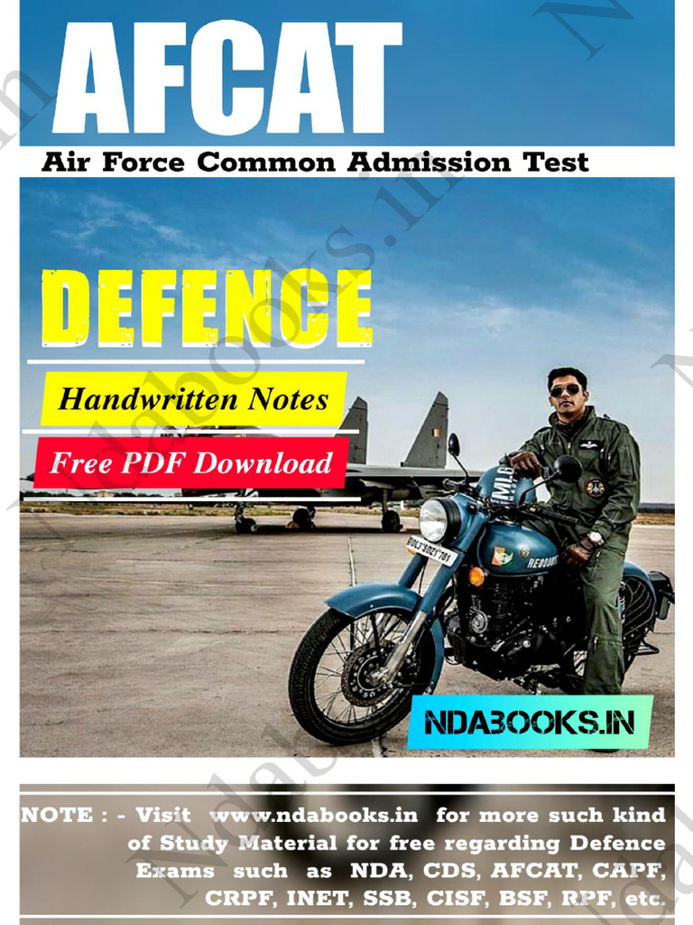 AFCAT Defence Notes PDF - NDAbooks - in | PDF