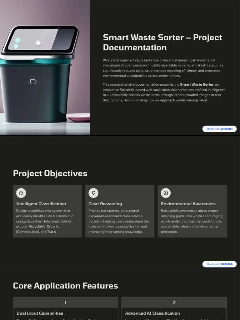 Smart Waste Sorter: AI Waste Classification | PDF | Recycling | Waste ...