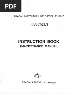 MAINTENANCE MANUAL (6UEC52LS Pushrodtype) | PDF
