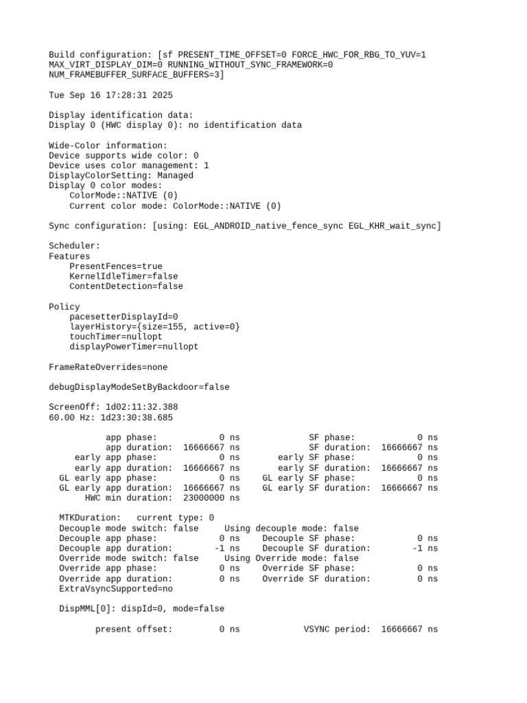 Display Configuration and Performance Data | PDF | Consumer Electronics ...