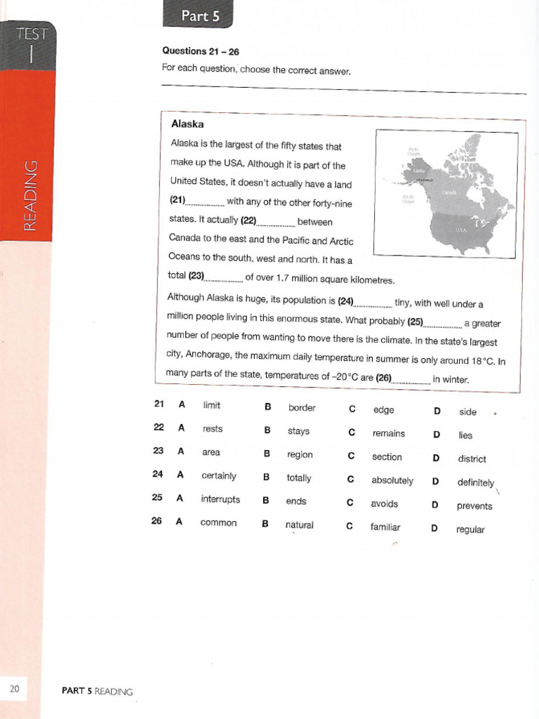 Reading Part 5 b1 | PDF
