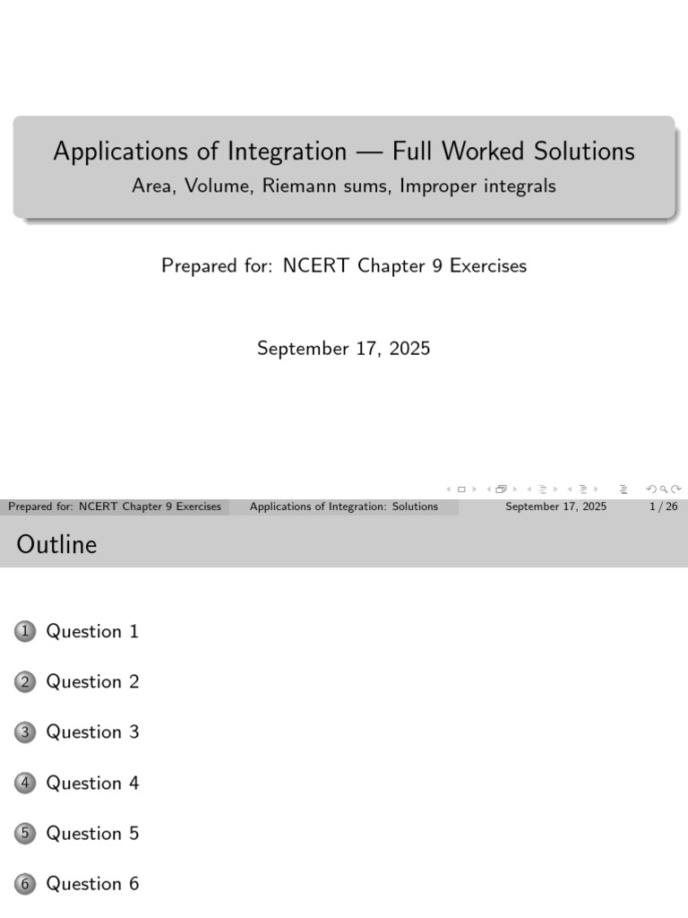 Application of Integrals Answers | PDF | Integral | Pi
