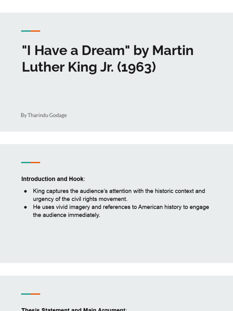 I Have A Dream by Martin Luther King | PDF