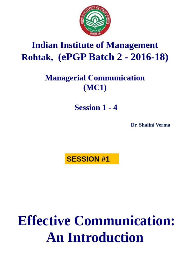 Effective Managerial Communication Guide | PDF | Communication | Human ...