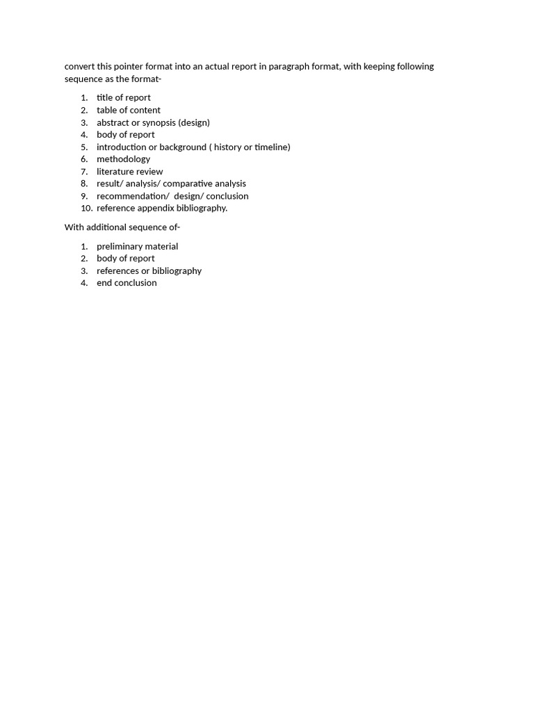 Report Structure and Formatting Guide | PDF