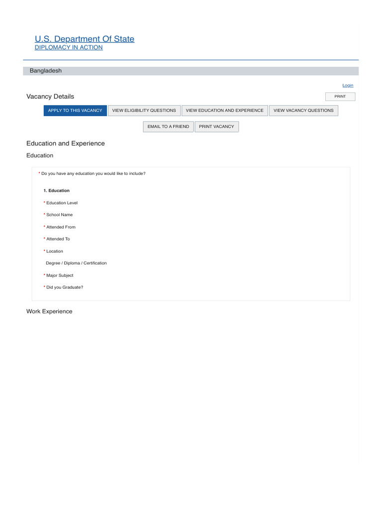U.S. State Department Job Application Guide | PDF