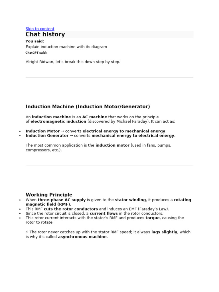 Induction Machine - 111230 | PDF | Electric Motor | Electromagnetic ...
